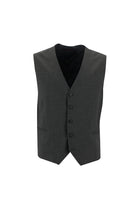 Koyu Antrasit Relaxed Fit Rahat Kesim Yünlü Kombinli Yelekli Takım Elbise