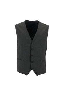 Koyu Antrasit Relaxed Fit Rahat Kesim Yünlü Kombinli Yelekli Takım Elbise