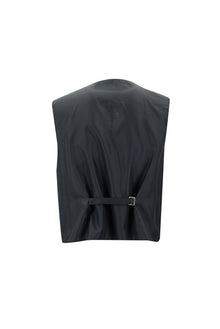 Koyu Antrasit Relaxed Fit Rahat Kesim Yünlü Kombinli Yelekli Takım Elbise