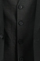 Koyu Antrasit Relaxed Fit Rahat Kesim Yünlü Kombinli Yelekli Takım Elbise