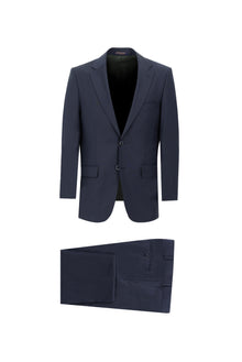 Koyu Lacivert 6 Drop Regular Fit Standart Kesim Yünlü Tak?m Elbise-Abdullah Ki??l?