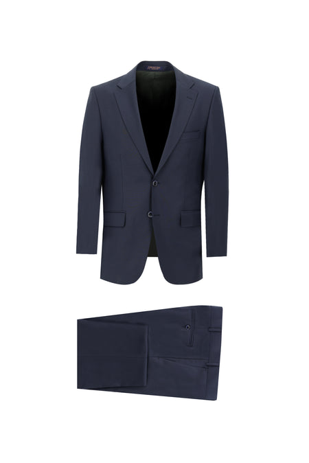 Koyu Lacivert 6 Drop Regular Fit Standart Kesim Yünlü Tak?m Elbise-Abdullah Ki??l?