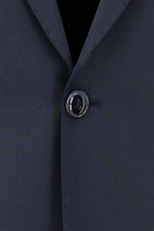 Koyu Lacivert Relaxed Fit Rahat Kesim Yünlü Klasik Takım Elbise