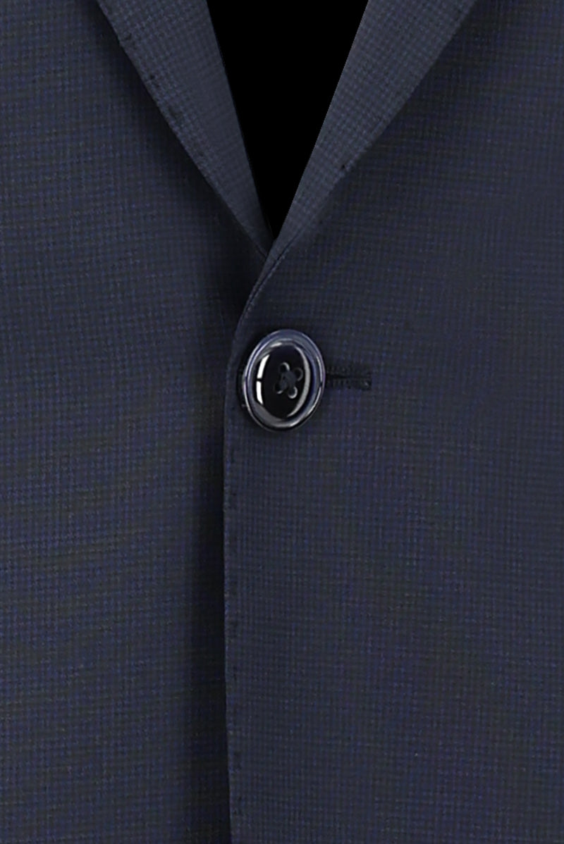 Koyu Lacivert Relaxed Fit Rahat Kesim Yünlü Klasik Takım Elbise