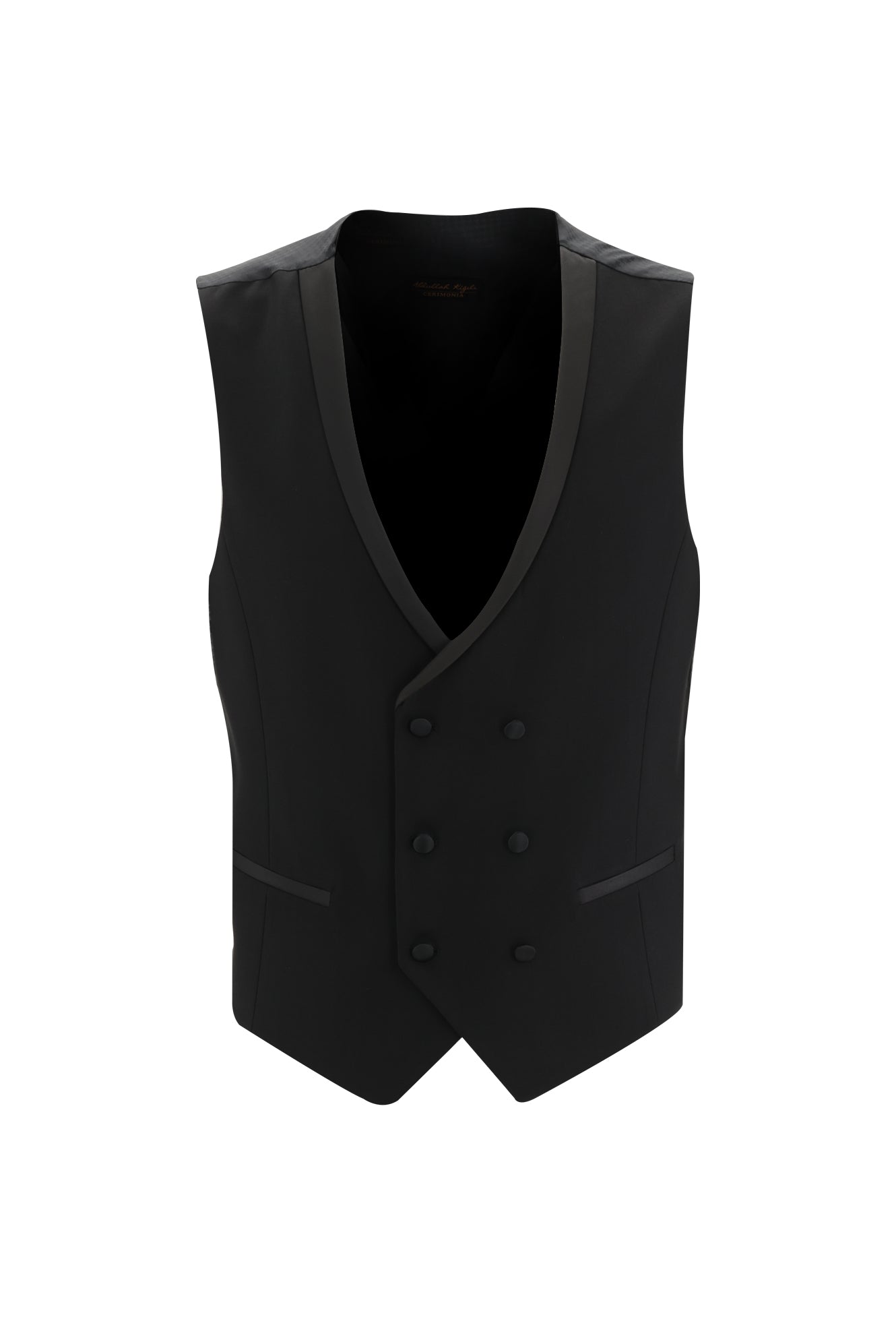 Siyah Slim Fit Dar Kesim Şal Yaka Yelekli Smokin & Damatlık