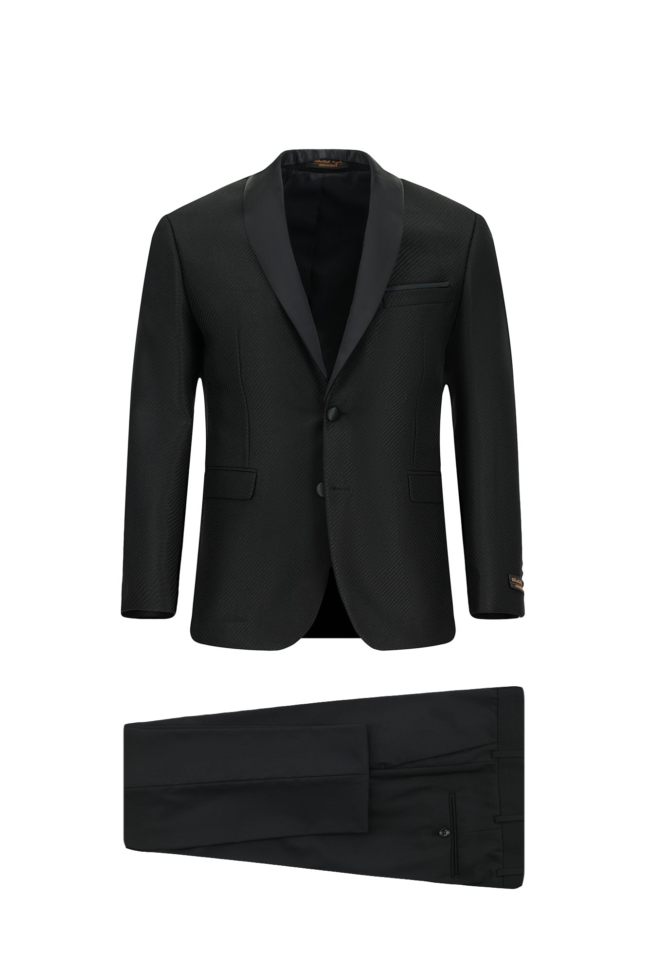 Siyah Slim Fit Dar Kesim Şal Yaka Smokin & Damatlık