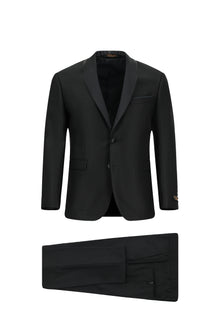 Siyah Slim Fit Dar Kesim Şal Yaka Smokin & Damatlık