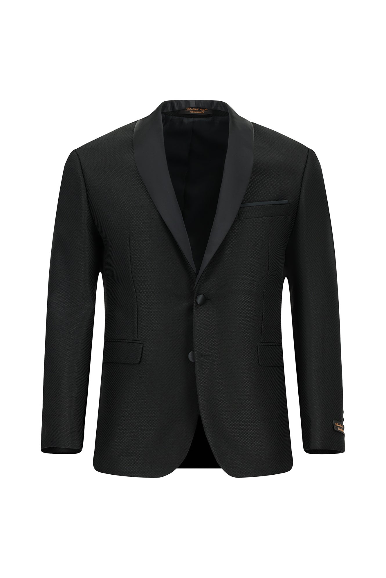 Siyah Slim Fit Dar Kesim Şal Yaka Smokin & Damatlık