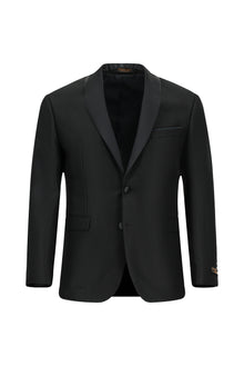 Siyah Slim Fit Dar Kesim Şal Yaka Smokin & Damatlık