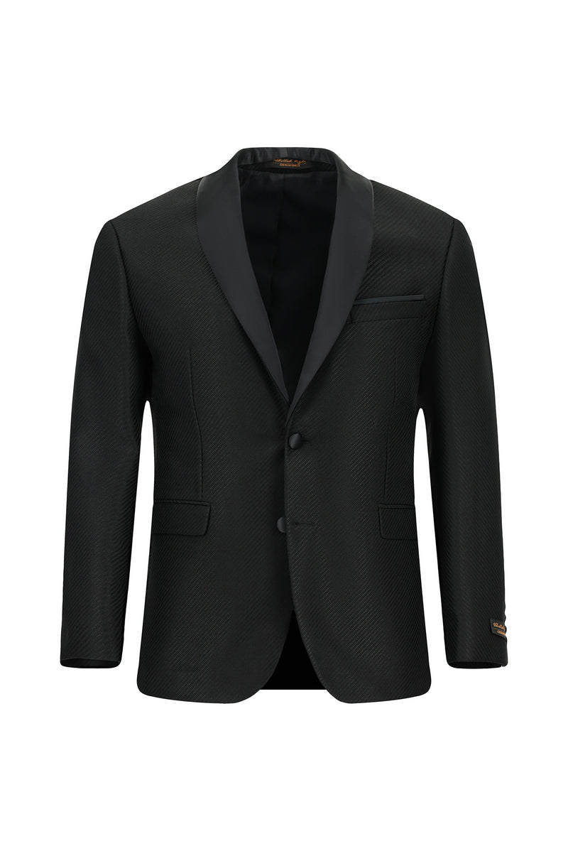 Siyah Slim Fit Dar Kesim Şal Yaka Smokin & Damatlık