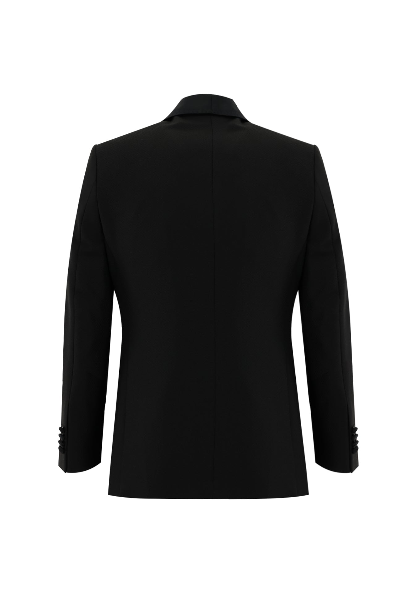 Siyah Slim Fit Dar Kesim Şal Yaka Yelekli Smokin & Damatlık