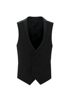 Siyah Slim Fit Dar Kesim Şal Yaka Yelekli Smokin & Damatlık