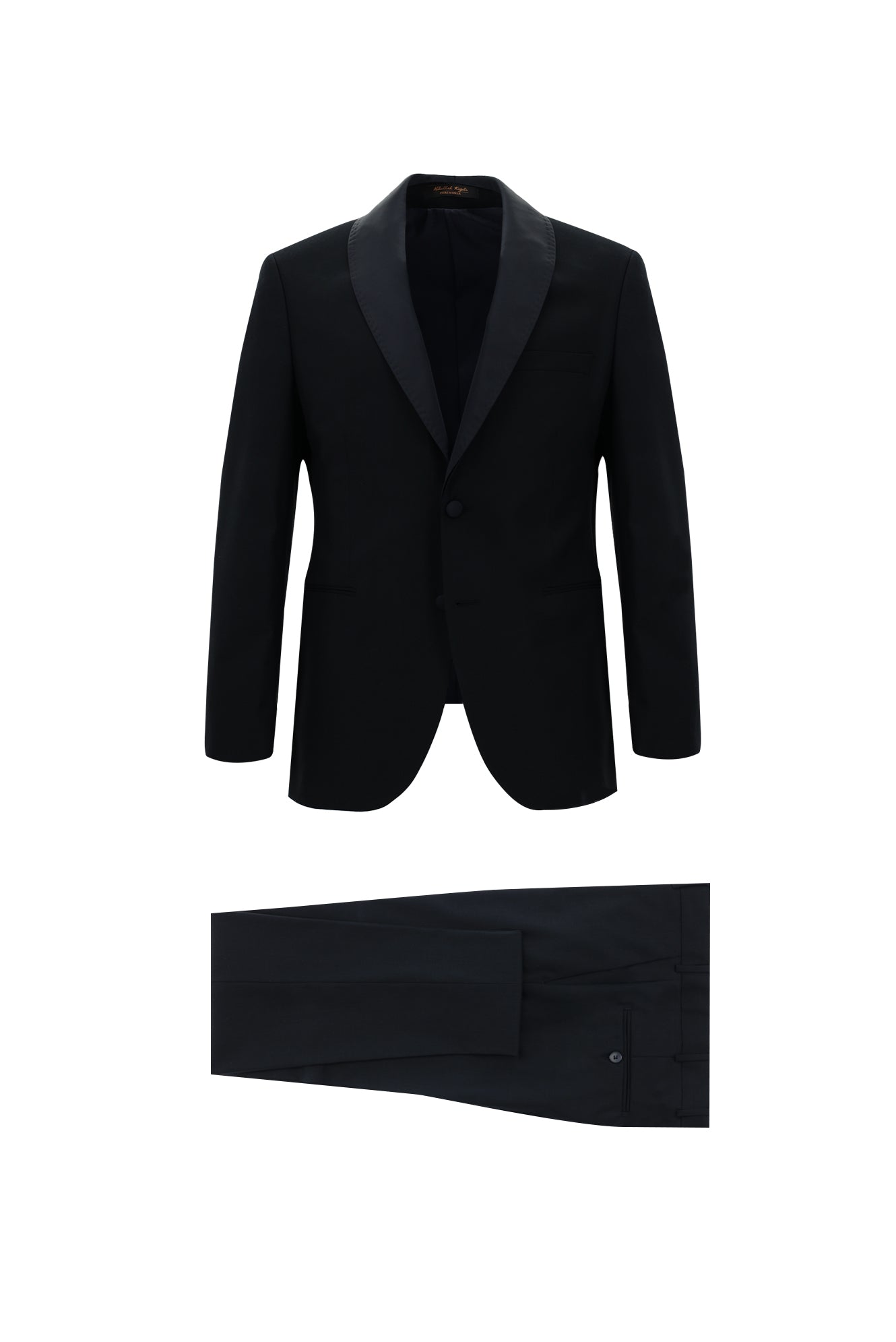 Koyu Lacivert Slim Fit Dar Kesim Şal Yaka Smokin & Damatlık
