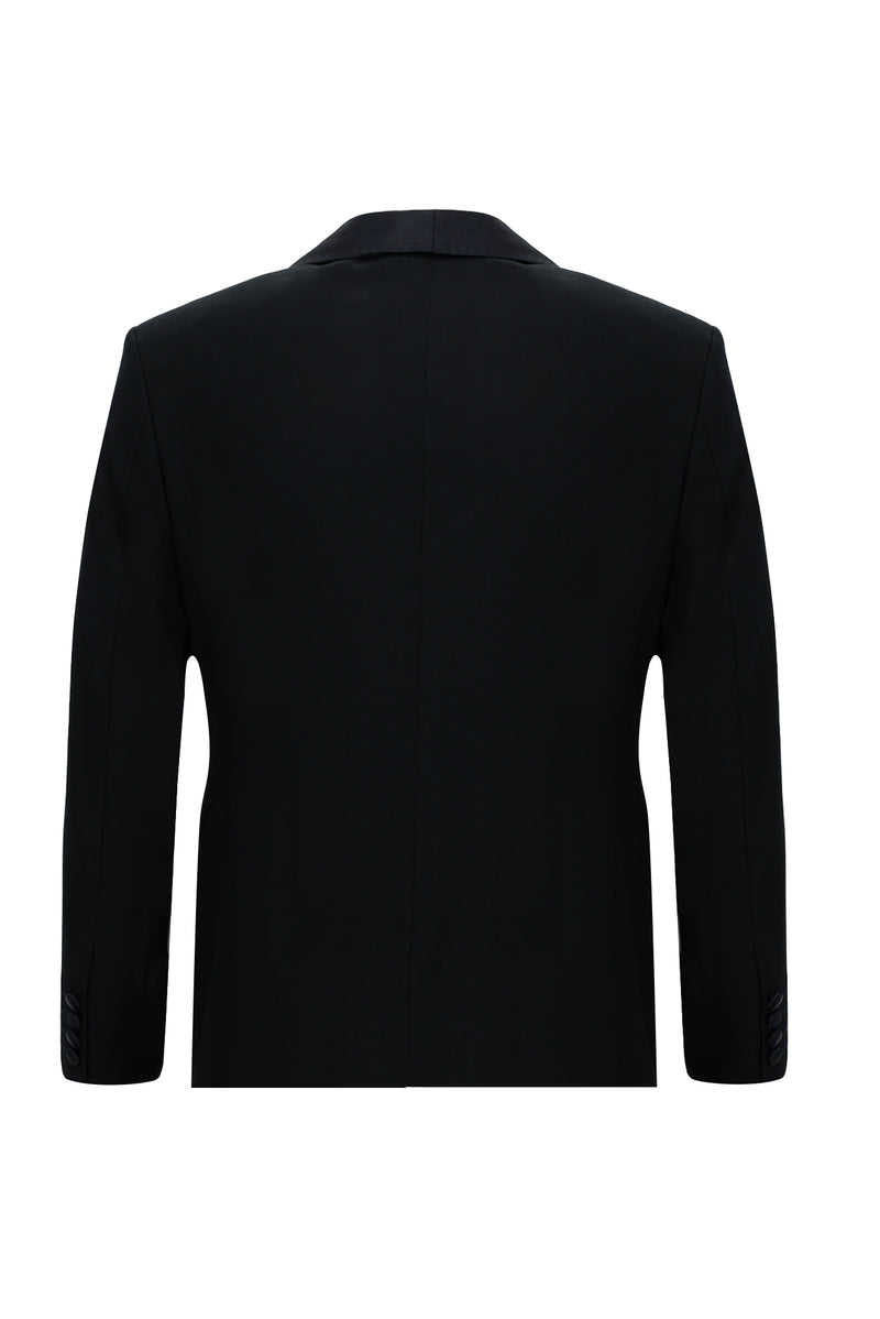 Koyu Lacivert Slim Fit Dar Kesim Şal Yaka Smokin & Damatlık