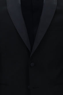 Koyu Lacivert Slim Fit Dar Kesim Şal Yaka Smokin & Damatlık