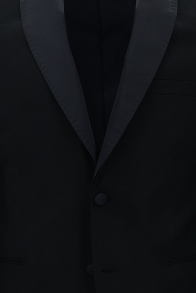 Koyu Lacivert Slim Fit Dar Kesim Şal Yaka Smokin & Damatlık