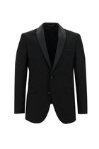 Siyah Slim Fit Dar Kesim Şal Yaka Smokin & Damatlık
