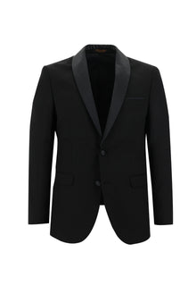 Siyah Slim Fit Dar Kesim Şal Yaka Smokin & Damatlık