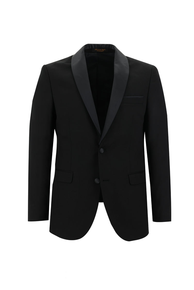Siyah Slim Fit Dar Kesim Şal Yaka Smokin & Damatlık