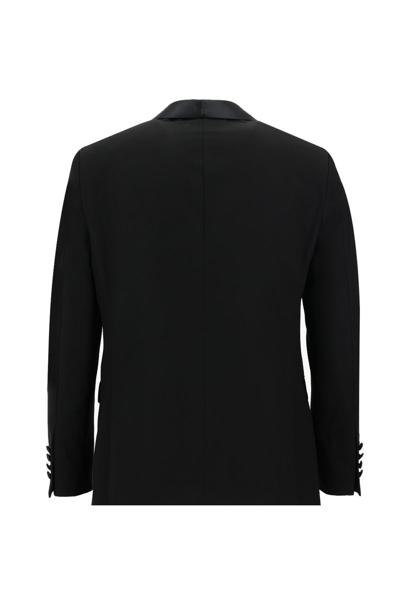 Siyah Slim Fit Dar Kesim Şal Yaka Smokin & Damatlık