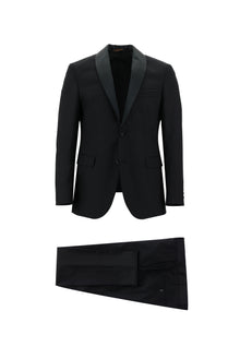 Siyah Slim Fit Dar Kesim Şal Yaka Smokin & Damatlık