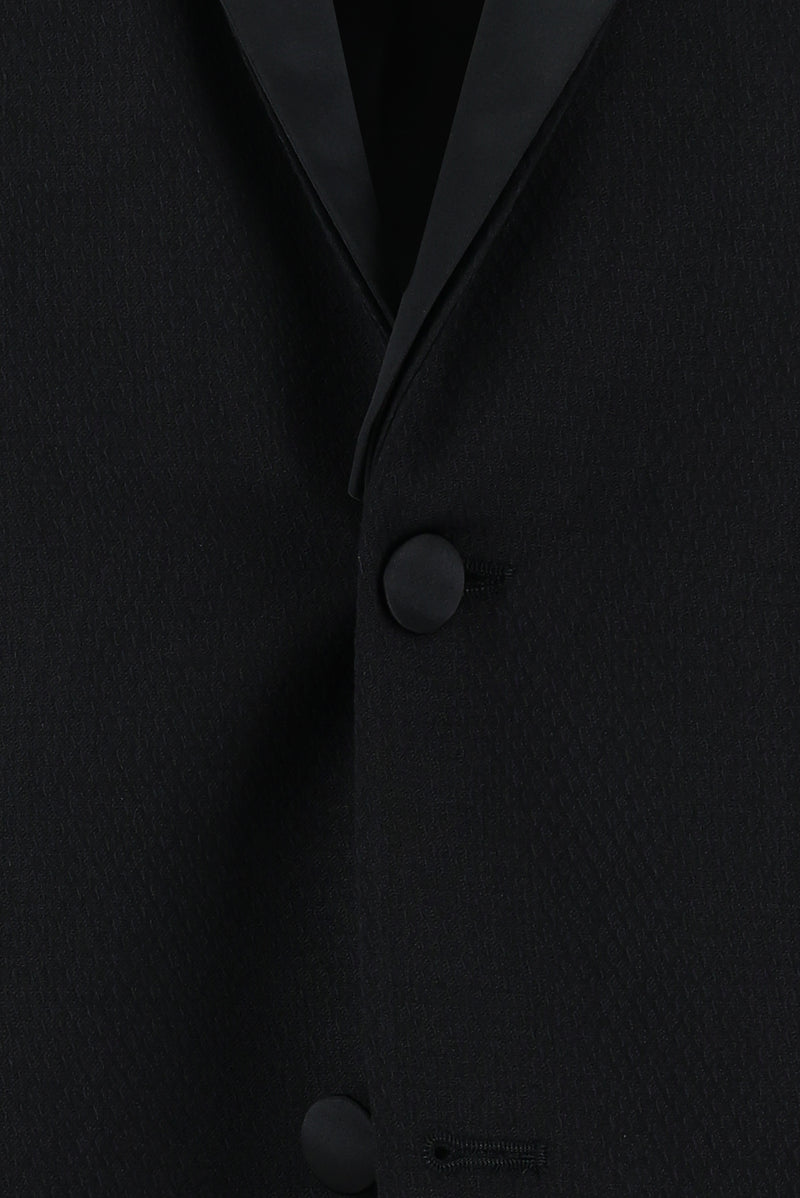 Siyah Slim Fit Dar Kesim Şal Yaka Smokin & Damatlık
