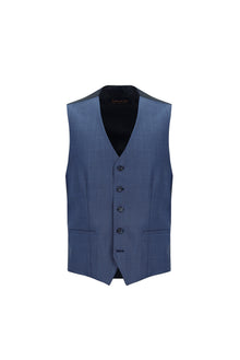 Mavi 7 Drop Slim Fit Dar Kesim Yünlü Kombinli Yelekli Tak?m Elbise-Abdullah Ki??l?