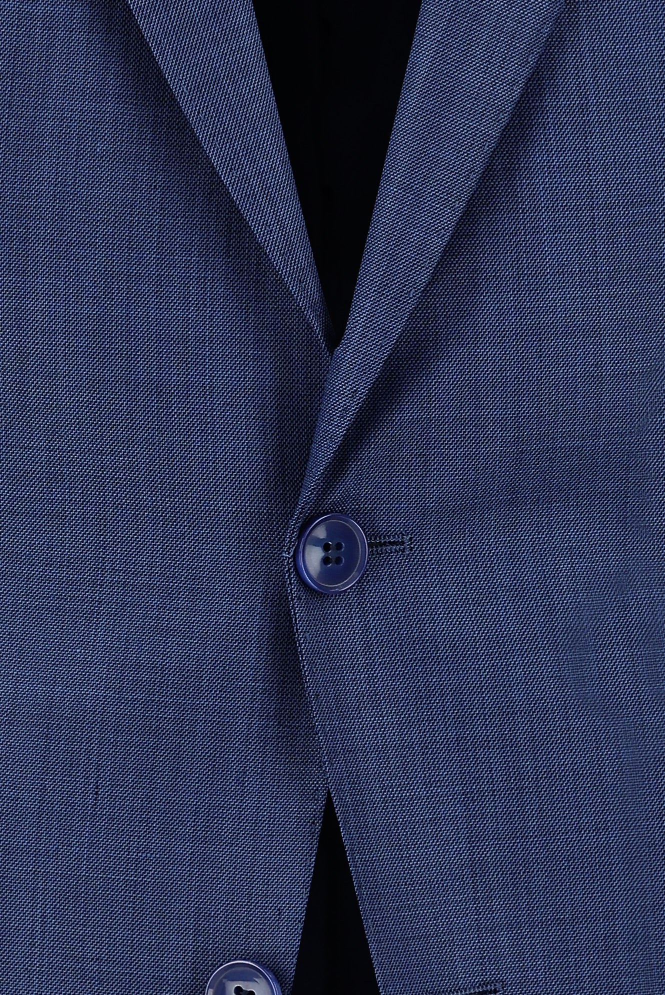 Havacı Mavi Regular Fit Yünlü Kombinli Desenli Takım Elbise