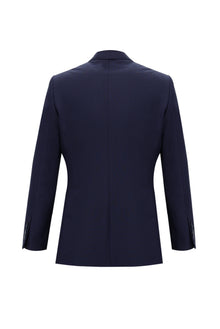 Orta Lacivert 7 Drop Slim Fit Dar Kesim Yünlü Tak?m Elbise-Abdullah Ki??l?