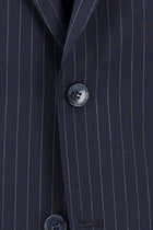 Koyu Lacivert 7 Drop Slim Fit Dar Kesim Yünlü Tak?m Elbise-Abdullah Ki??l?