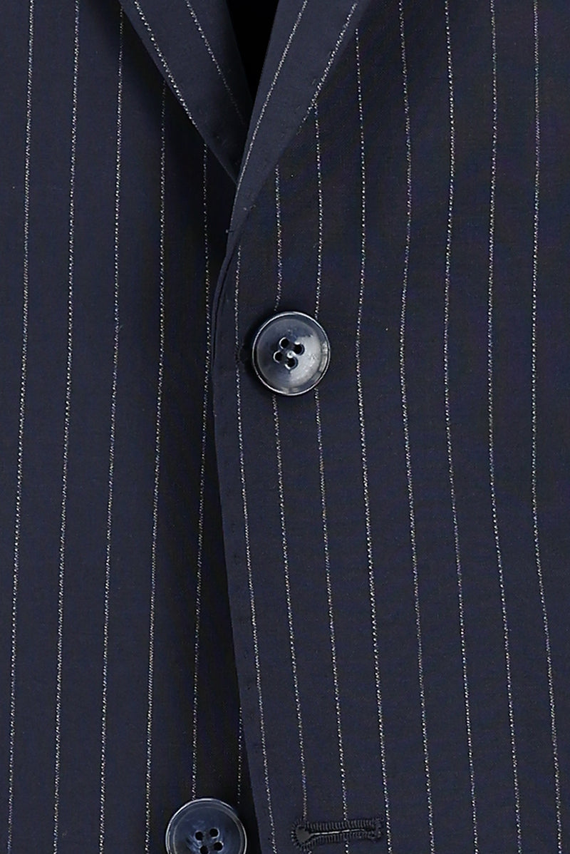 Koyu Lacivert 7 Drop Slim Fit Dar Kesim Yünlü Tak?m Elbise-Abdullah Ki??l?