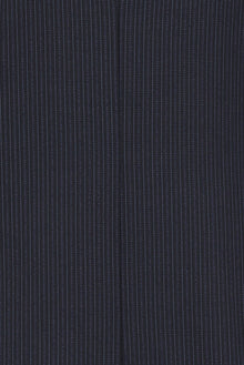 Koyu Lacivert 7 Drop Slim Fit Dar Kesim Yünlü Çizgili Tak?m Elbise-Abdullah Ki??l?