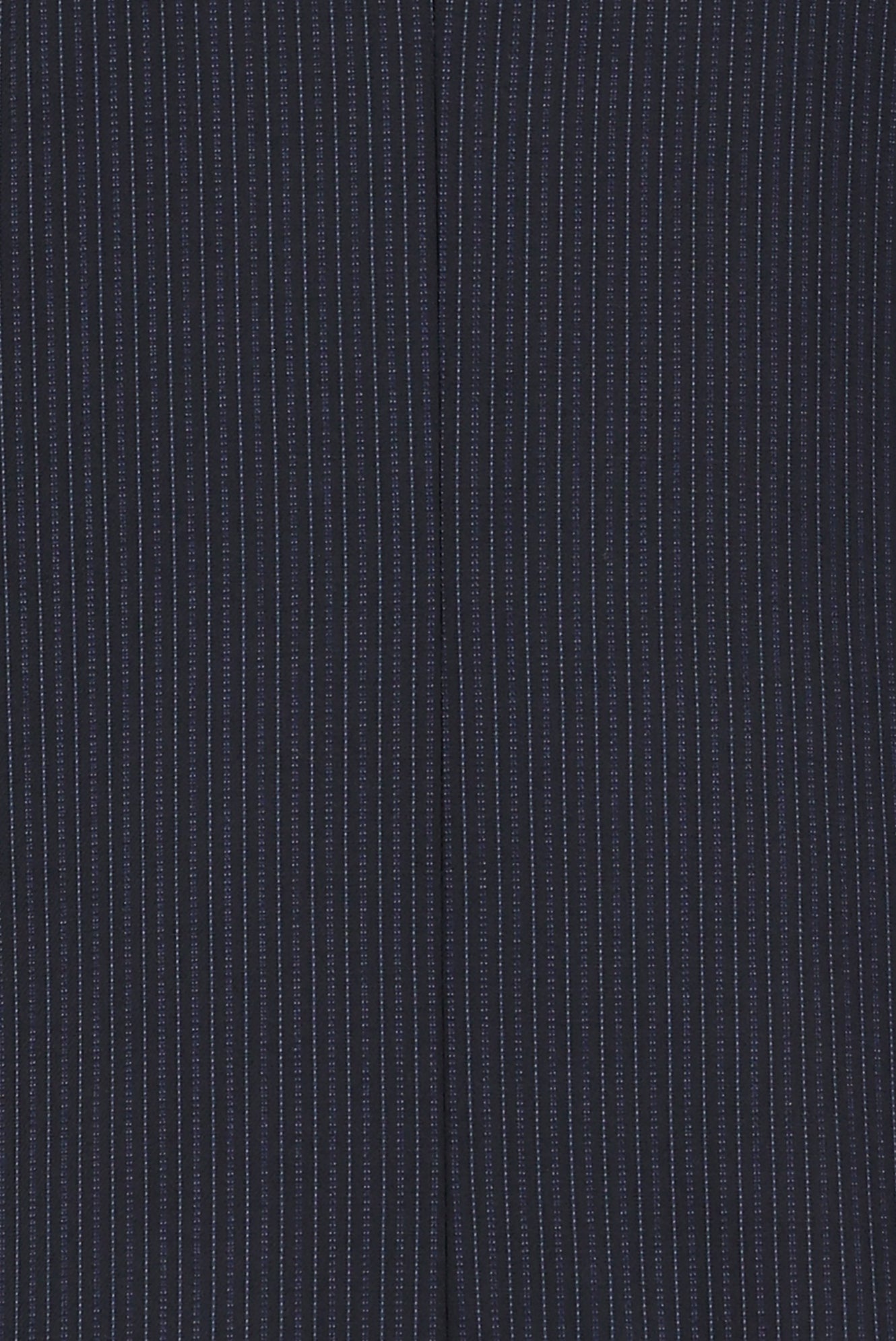 Koyu Lacivert Slim Fit Dar Kesim Yünlü Klasik Çizgili Takım Elbise