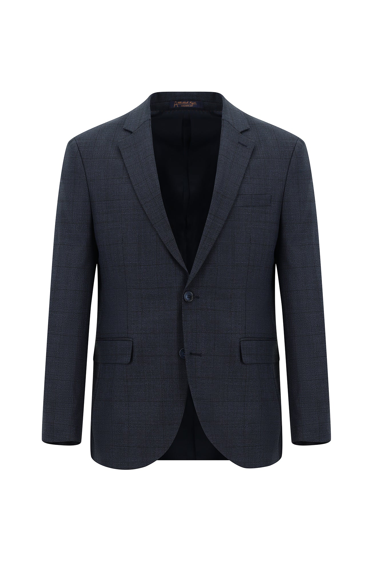Orta Lacivert Slim Fit Dar Kesim Yünlü Kombinli Takım Elbise