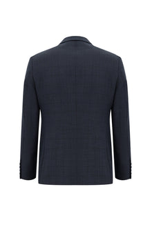 Orta Lacivert 4 Drop Relaxed Fit Rahat Kesim Yünlü Kombinli Tak?m Elbise-Abdullah Ki??l?