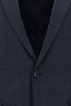 Orta Lacivert Slim Fit Dar Kesim Yünlü Kombinli Takım Elbise
