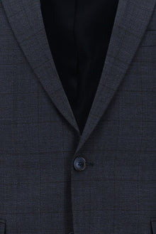 Orta Lacivert Slim Fit Dar Kesim Yünlü Kombinli Takım Elbise