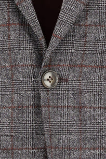 Orta Kahve 7 Drop Slim Fit Dar Kesim Kombinli Ekose Tak?m Elbise-Abdullah Ki??l?