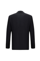 Siyah Lacivert Relaxed Fit Rahat Kesim Yünlü Blazer Ceket