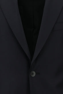 Siyah Lacivert Relaxed Fit Rahat Kesim Yünlü Blazer Ceket