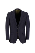 Siyah Lacivert Regular Fit Yünlü Blazer Ceket