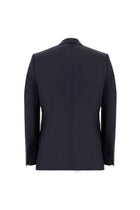 Siyah Lacivert Regular Fit Yünlü Blazer Ceket