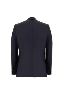 Siyah Lacivert Regular Fit Yünlü Blazer Ceket