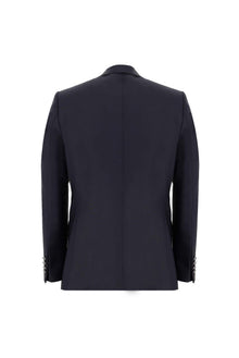 Siyah Lacivert 7 Drop Slim Fit Dar Kesim Yünlü Blazer Ceket-Abdullah Ki??l?