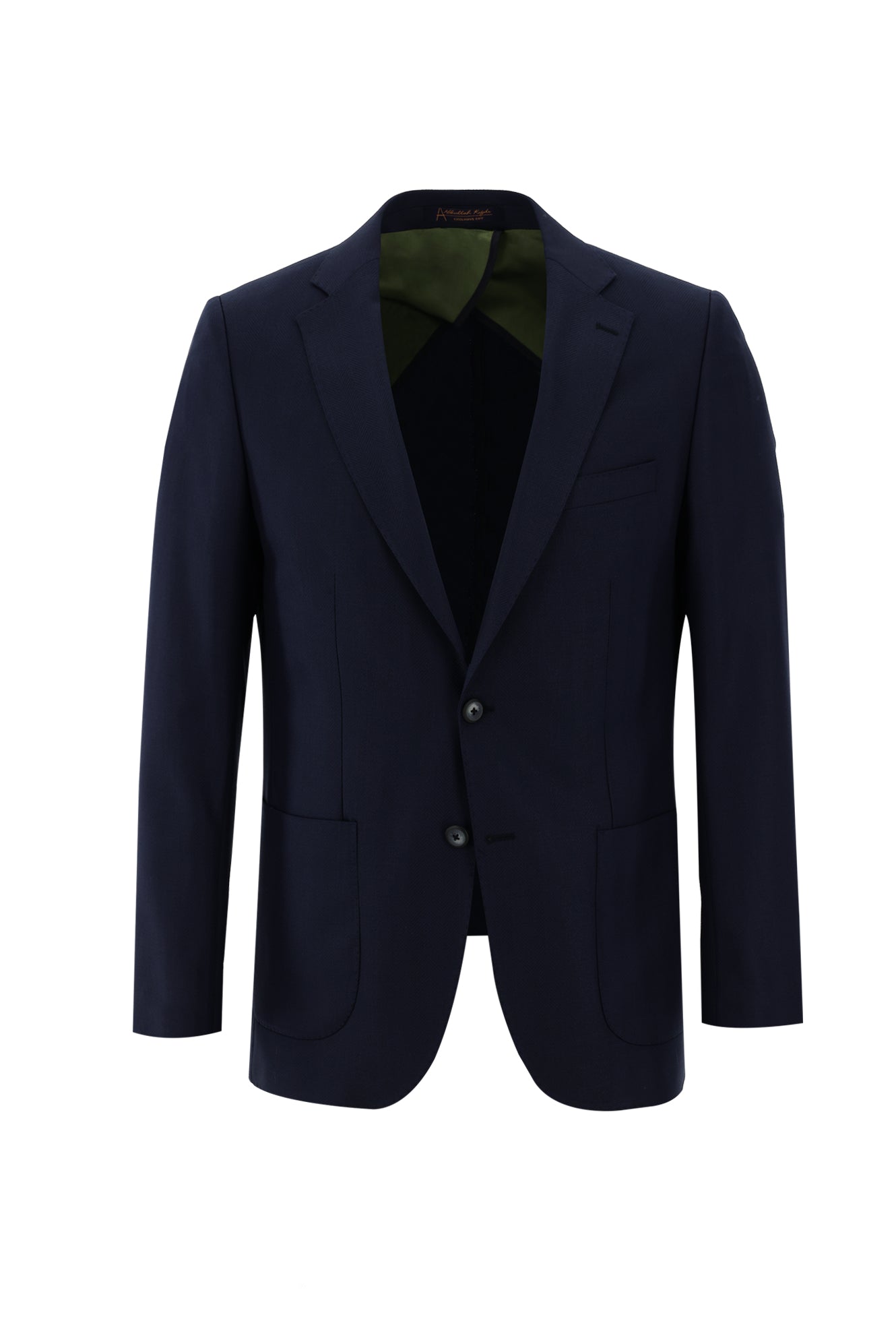 Orta Lacivert Regular Fit Desenli Ceket