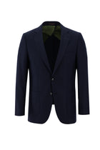 Orta Lacivert Regular Fit Desenli Ceket