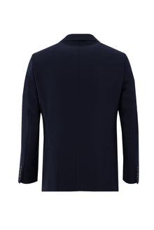 Orta Lacivert Regular Fit Desenli Ceket