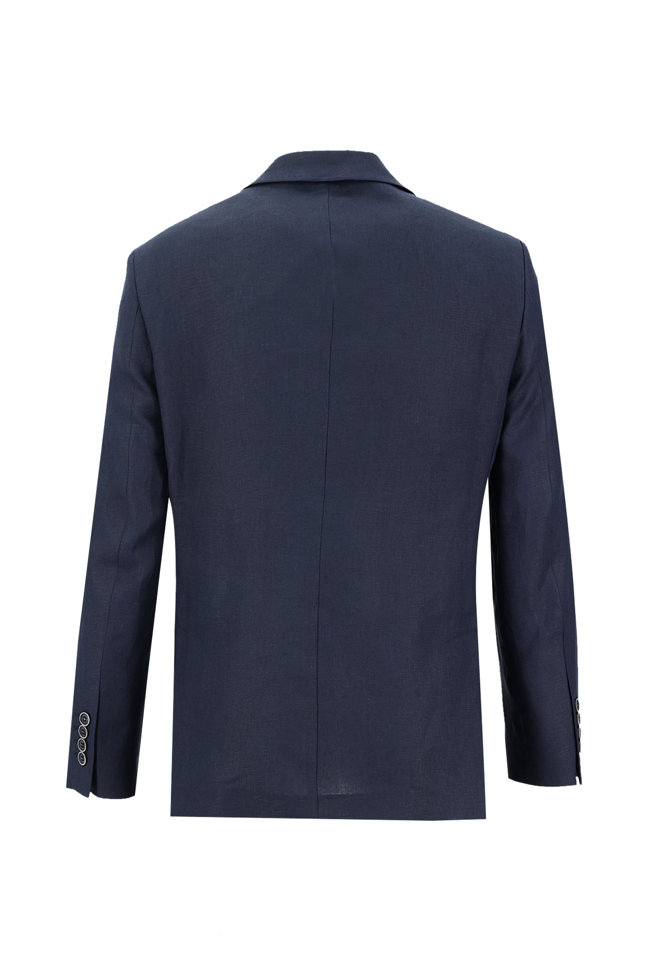 Koyu Lacivert 6 Drop Regular Fit Standart Kesim Klasik Keten Ceket-Abdullah Ki??l?