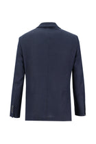 Koyu Lacivert 6 Drop Regular Fit Standart Kesim Klasik Keten Ceket-Abdullah Ki??l?