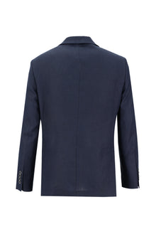 Koyu Lacivert 6 Drop Regular Fit Standart Kesim Klasik Keten Ceket-Abdullah Ki??l?